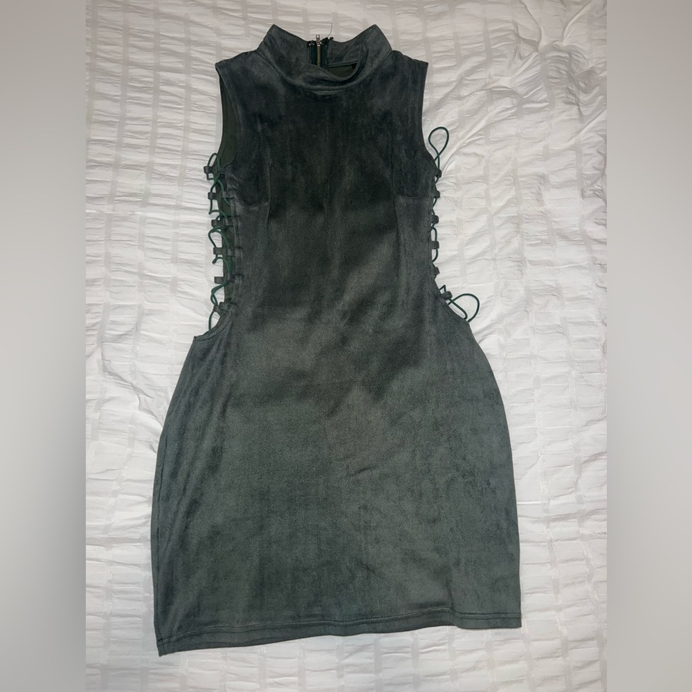 Olive Green mini dress